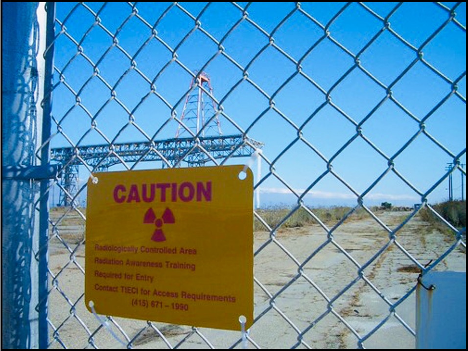 chain link fence at shipyard