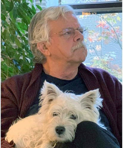 Terry Francke with his dog.