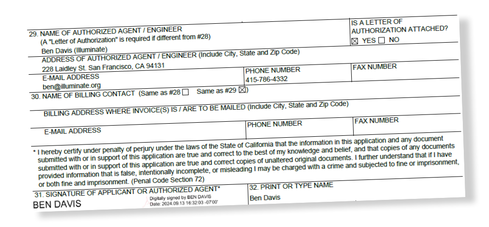 Authorized Agent Application