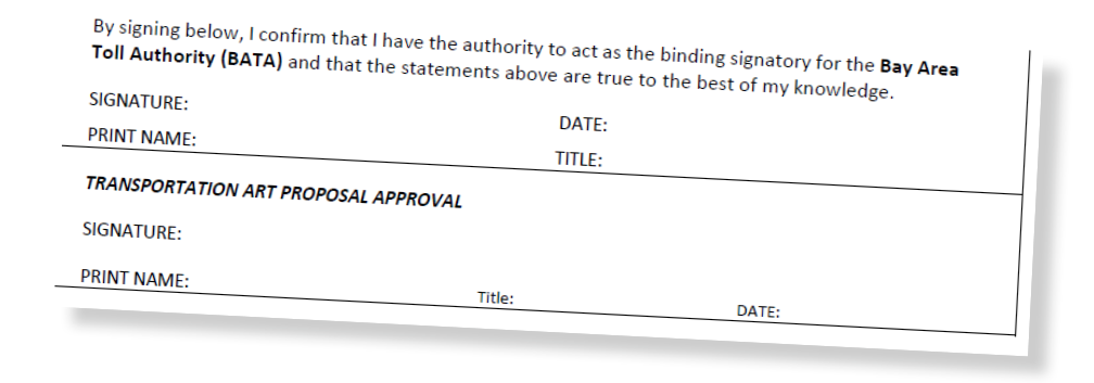 Transportation Art Permit application