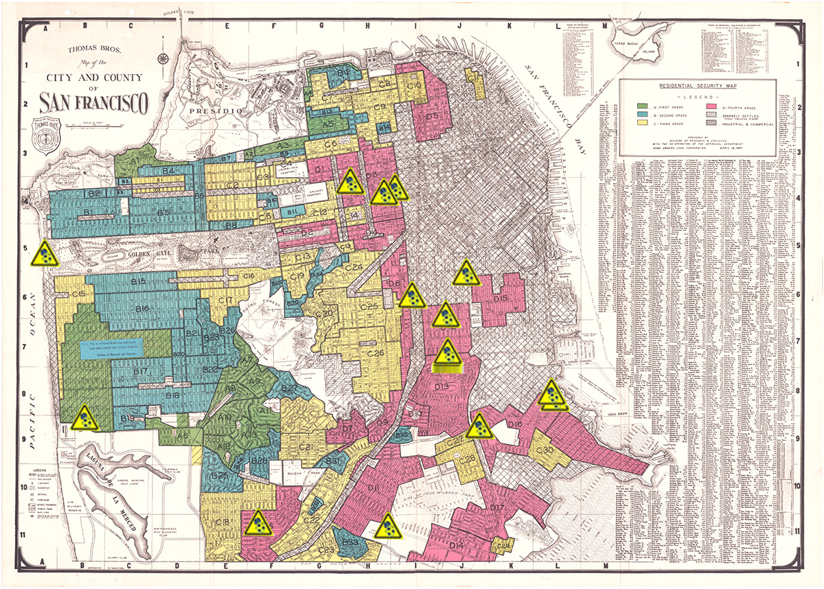 Redlining turf map